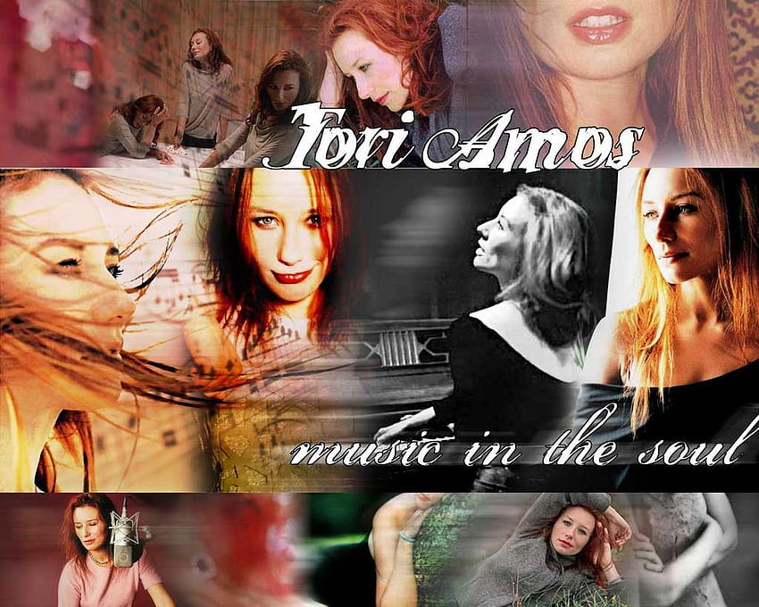 Tori Amos, tori, color, multiple, black and white HD wallpaper