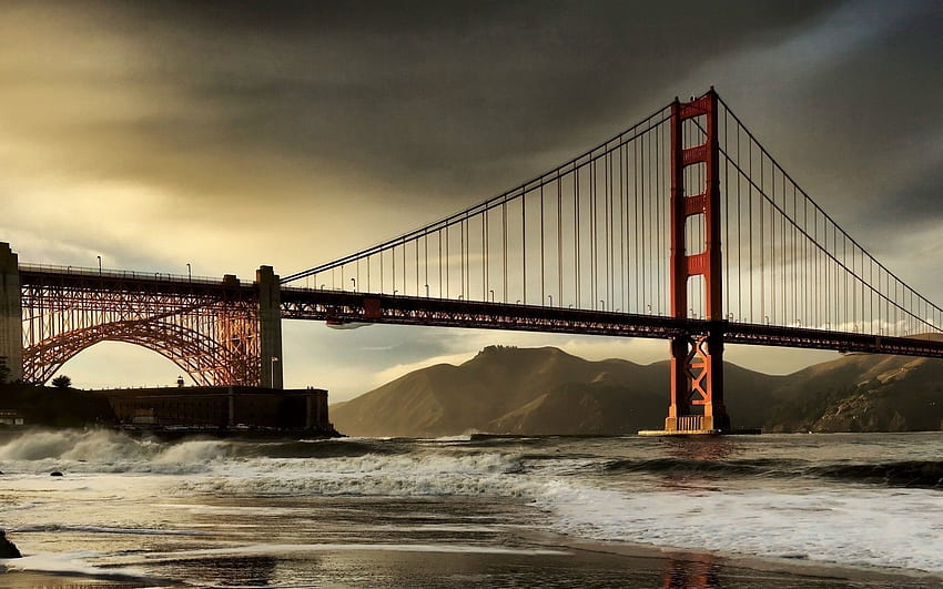 Miles Huerta , p > . Bridge in San Francisco, San Francisco Vintage HD wallpaper