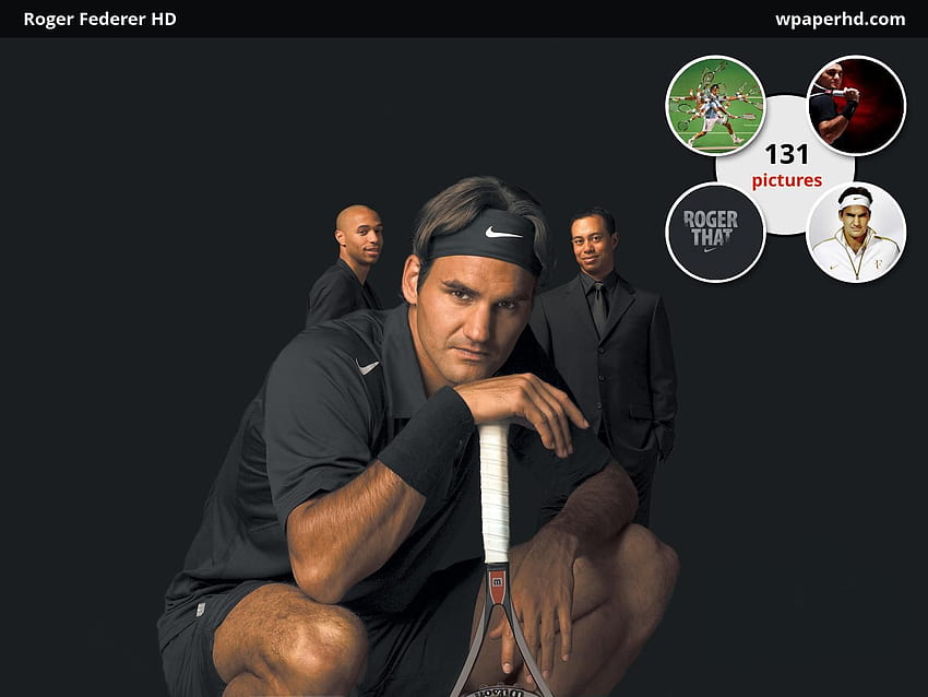 Roger Federer Rf-Logo gepostet, Nike Roger Federer HD-Hintergrundbild
