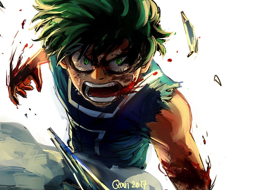 Angry, Anime Boy, My Hero Academia, Izuku Midoriya, , , Background, 266829 HD wallpaper