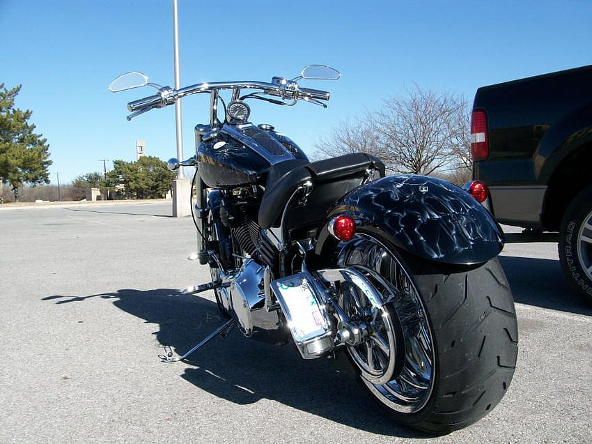 Kustom Painted, Motorrad, Fahrrad, Harley Davidson, Chopper HD-Hintergrundbild