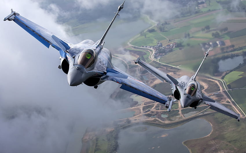 Dassault Rafale, Fighter Fighter, Two Combat Aircraft - - HD wallpaper