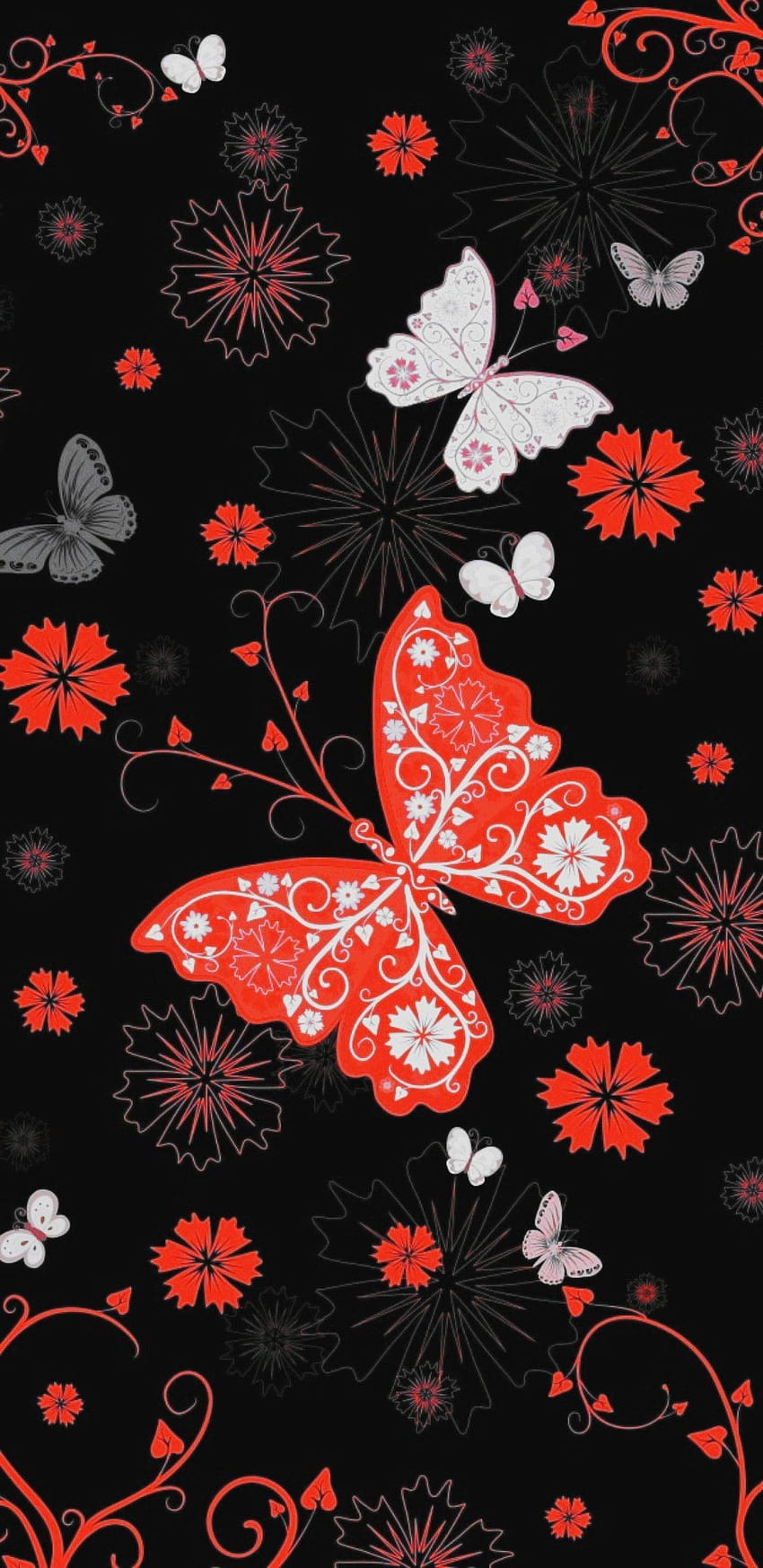 DeOn Marble on Butterflies. Butterfly , Cute background, Simple canvas paintings, Cute Red Butterfly HD phone wallpaper