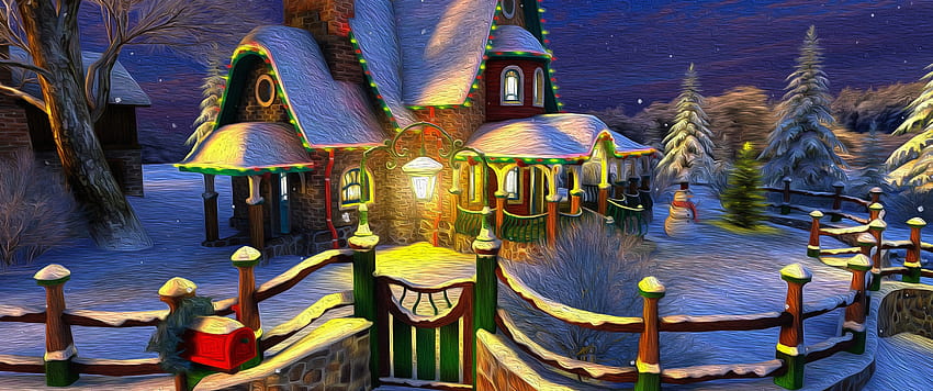 Cozy House, Christmas 2018, Door, Fence, Snow, Winter , Winter Pixel HD ...