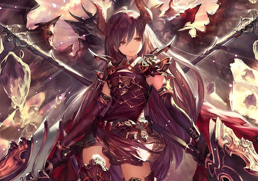 anime girl, warrior, art, forte, rage of bahamut, , , background, 16086, 1280X900 HD wallpaper