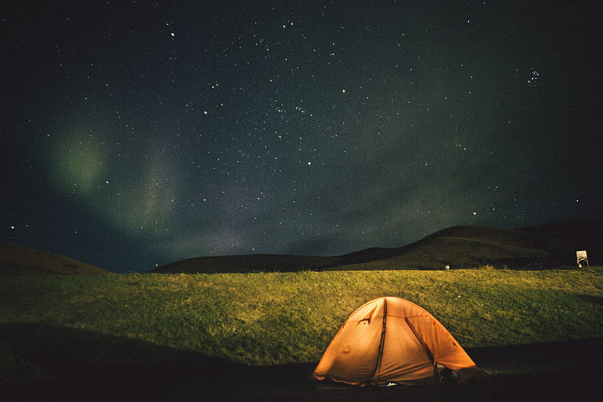 Nature, Night, Starry Sky, Tent HD wallpaper