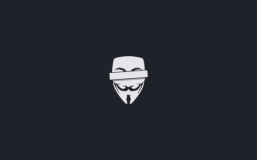 maschere anonime minimaliste censurate guy fawkes v per vendetta semplice arte Sfondo HD