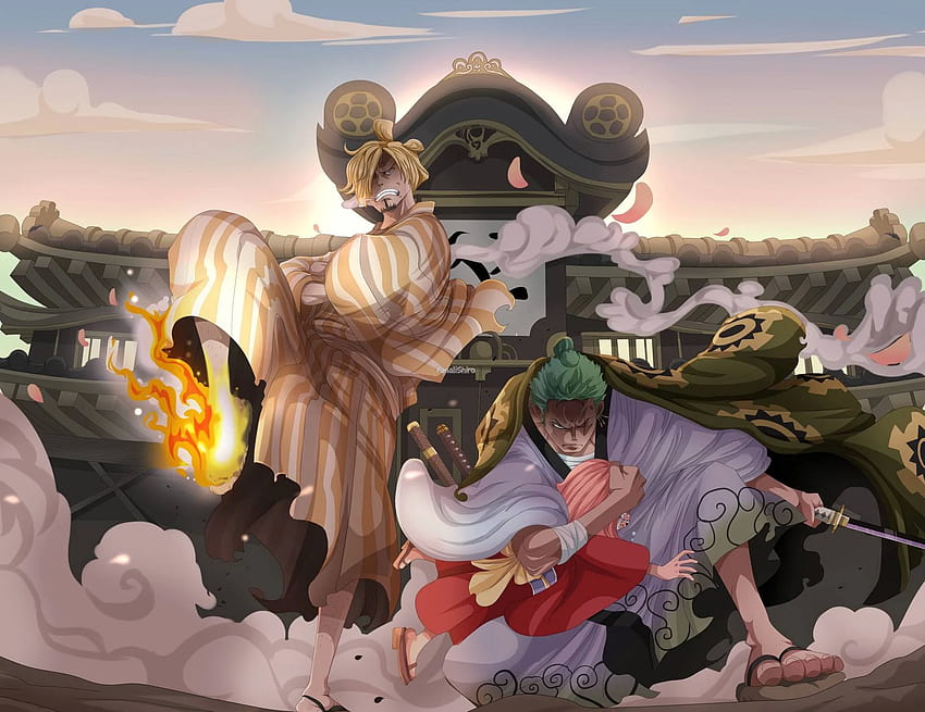 Zoro and sanji, One Piece Wano Arc HD wallpaper