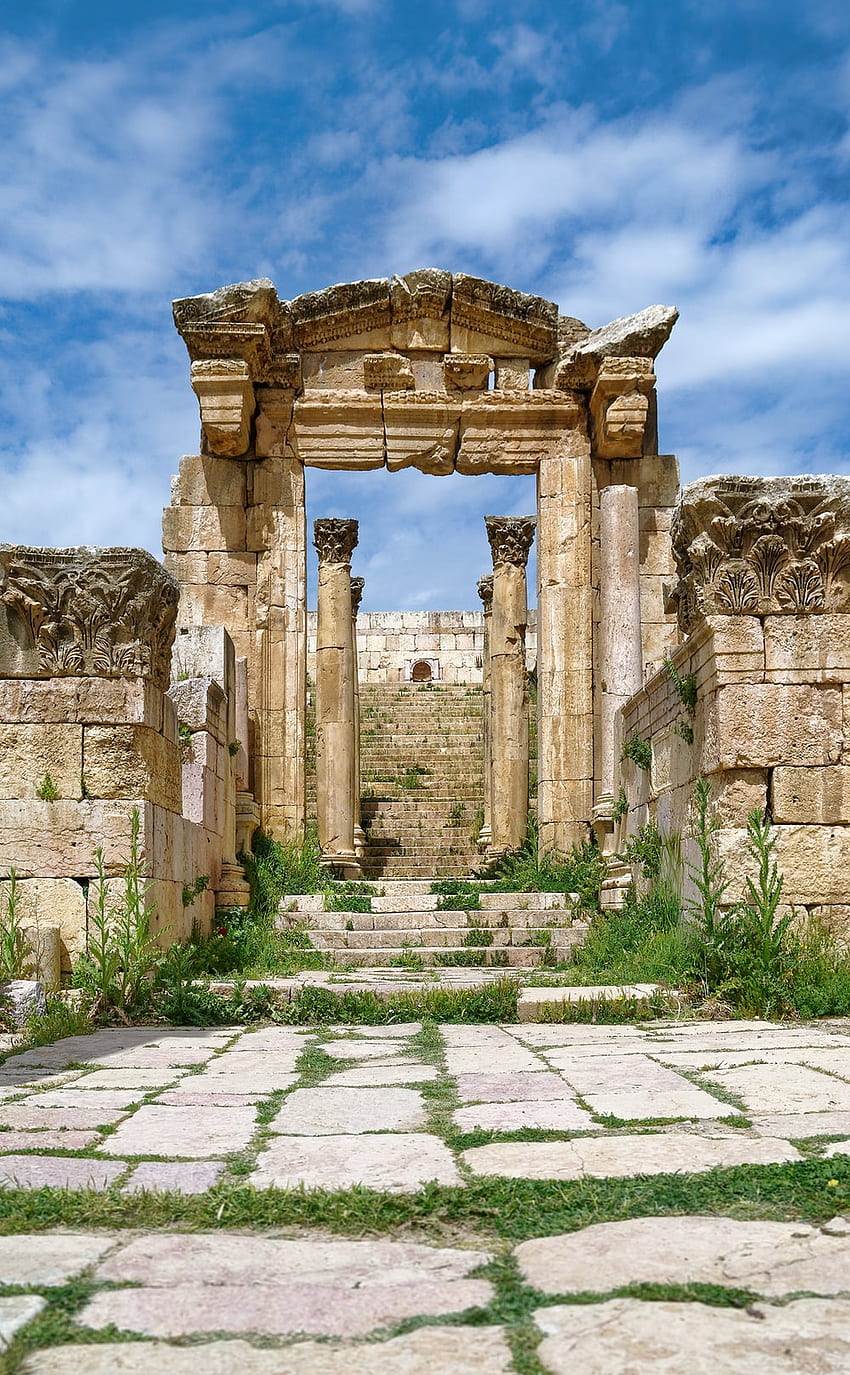 Ruinas antiguas, Ruinas griegas fondo de pantalla del teléfono