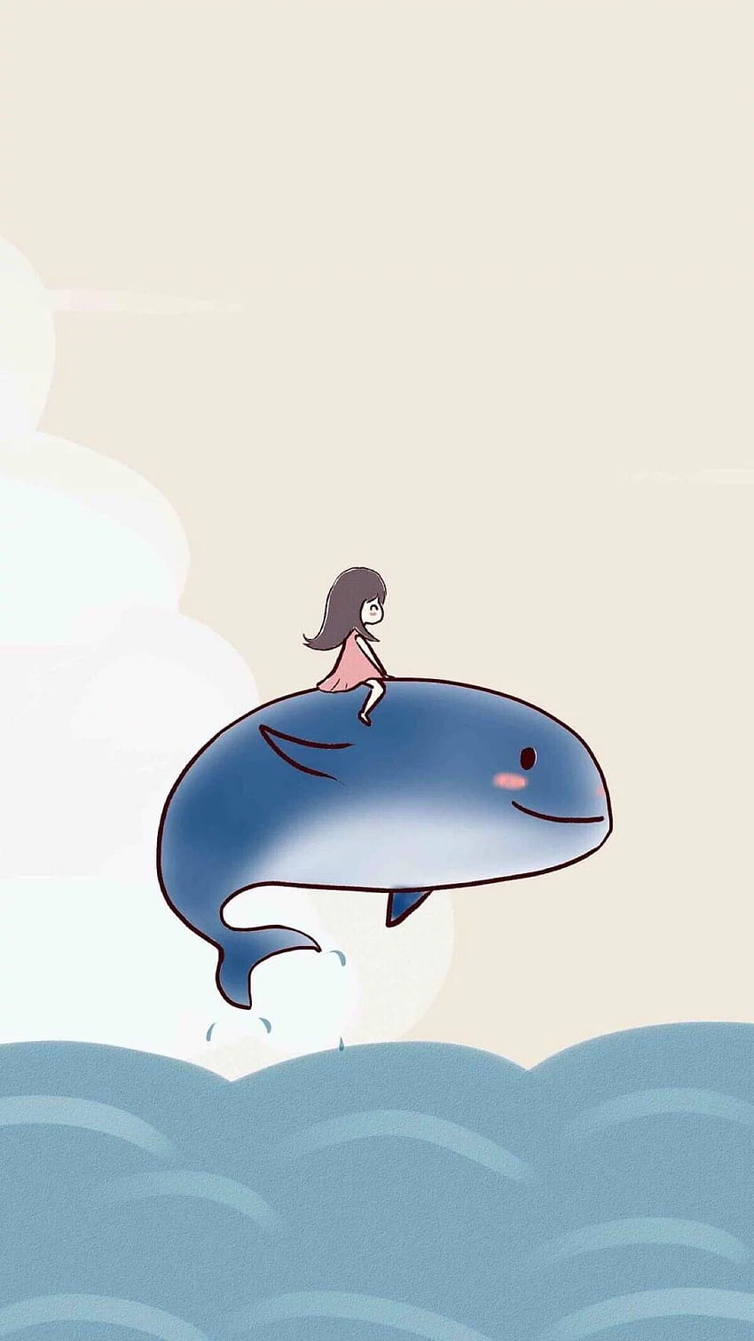 Whale ideas. cute , iphone , kawaii , Cartoon Whale HD phone wallpaper