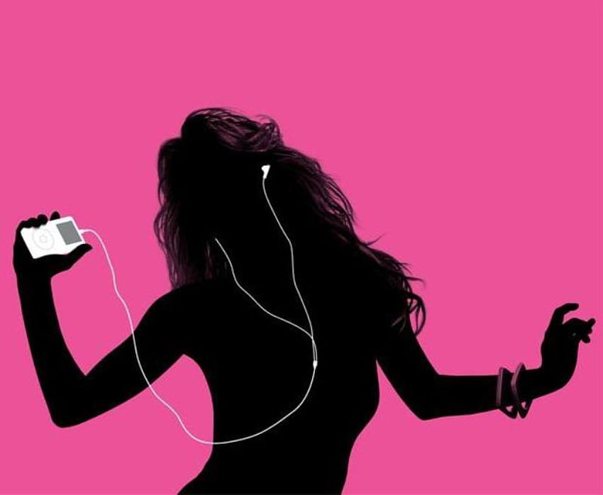 Ipod, sombra, música, danza, vector, adbstract fondo de pantalla
