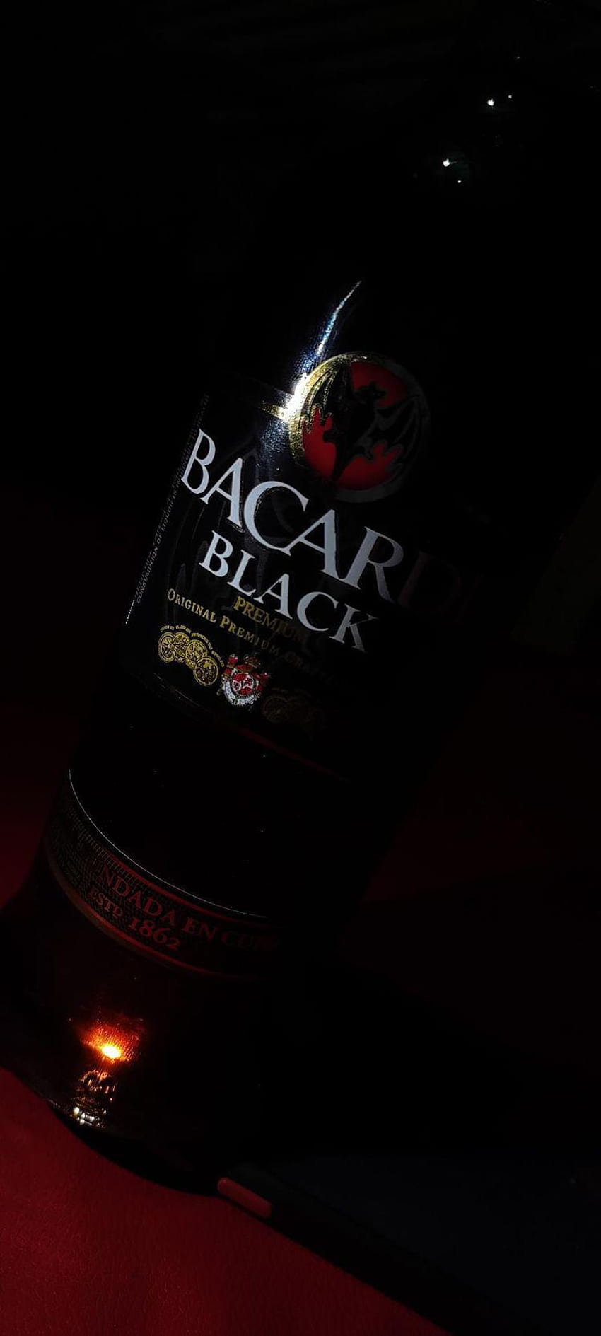 Bacardi noir, alcool, verres Fond d'écran de téléphone HD