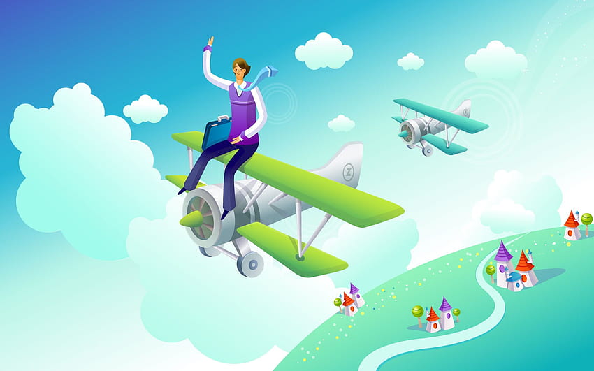 Meaning High Definition Cartoon Commercial 5130 Cartoon Business, Cartoon Airplane HD wallpaper