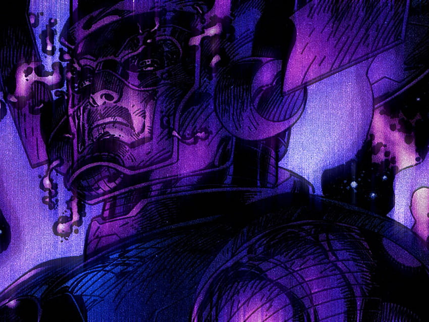 Galactus, purple, siver surfer, comics, marvel HD wallpaper