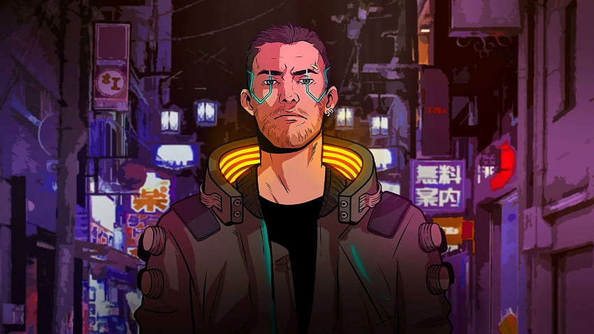 Cyberpunk 2077, Sztuka, Gra przygodowa, Ilustracja, Gra komputerowa, Tło - , Ilustracja Cyberpunk Tapeta HD