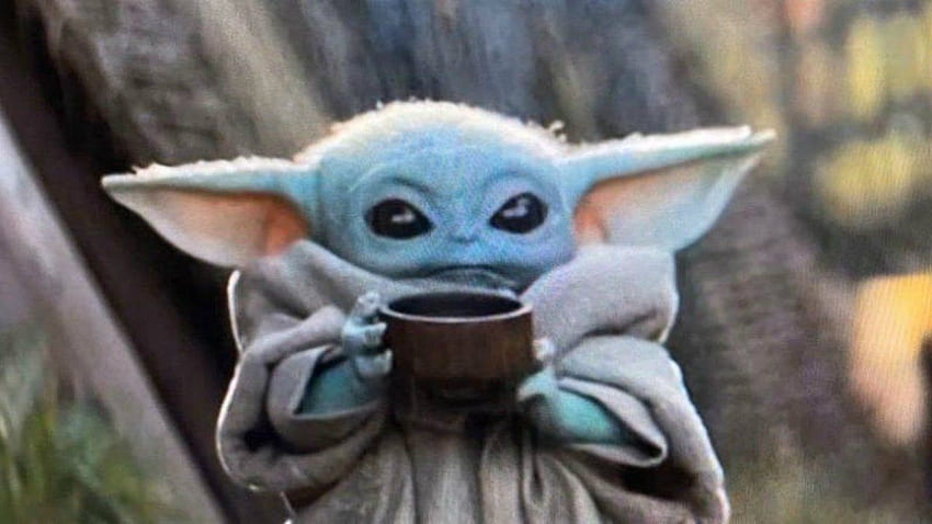 Adorable of Baby Yoda from Star Wars: The Mandalorian HD wallpaper