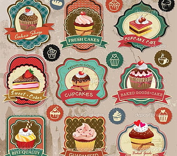 vintage cupcake wallpaper
