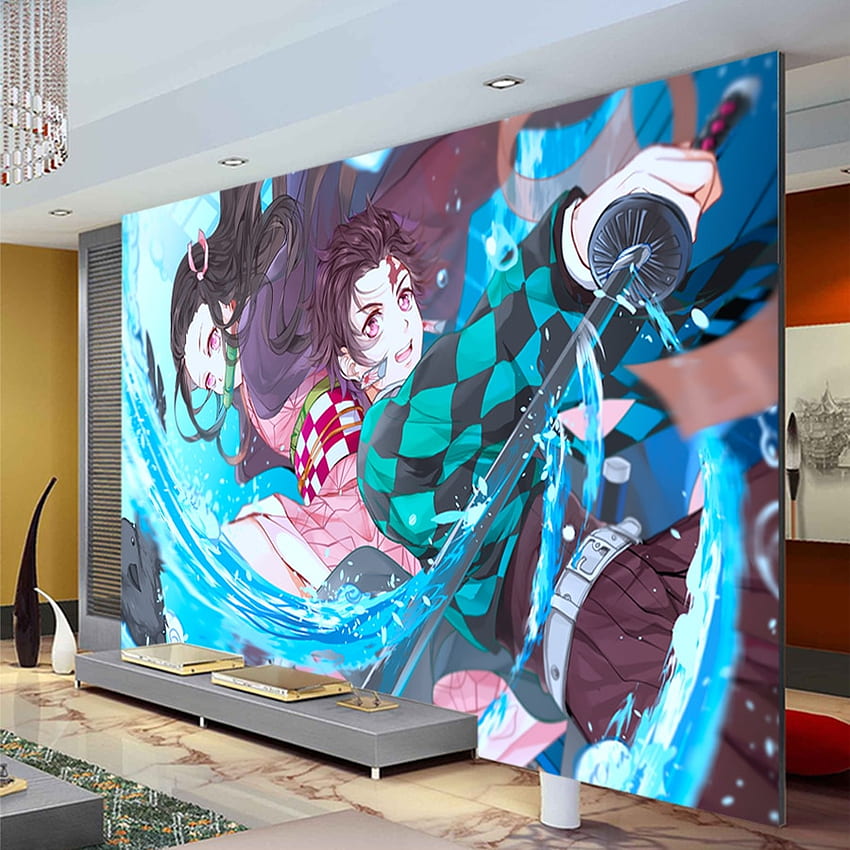 Kimetsu no Yaiba Kustom 3D Anime Demon Slayer Dinding Mural Kamar Tidur Ruang tamu Dekorasi Cosplay Studio Wall art. . - AliExpress wallpaper ponsel HD