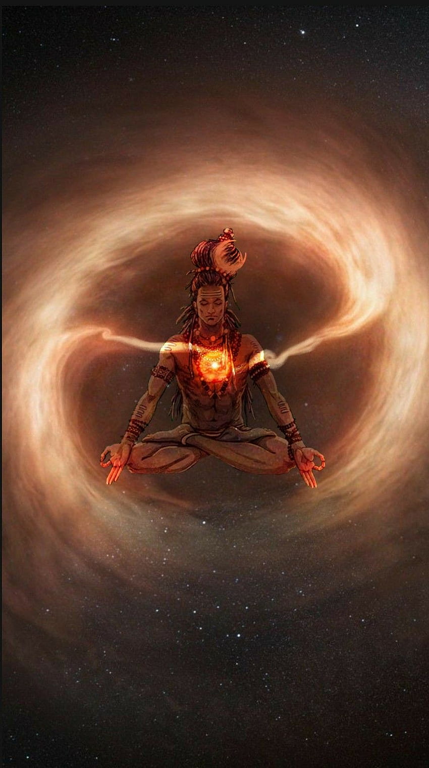 Brahmand Galaxy emergiendo de Lord Shiva en pintura de arte creativo. Pintura de Lord Shiva, Shiva enojado, Shiva, Pinturas de Shiva fondo de pantalla del teléfono