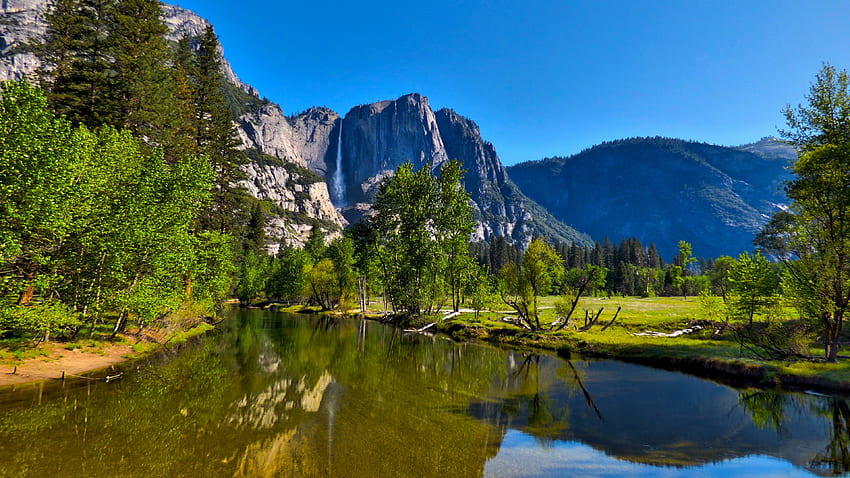 Yosemite Valley, NP, Yosemite, valley, lake HD wallpaper
