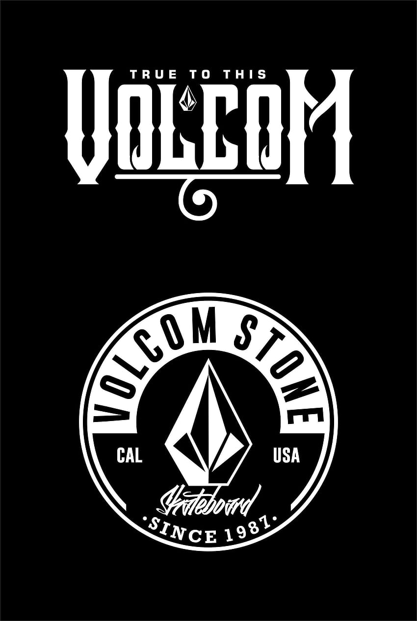 Logo Volcom nel 2020. Logo da surf, design di magliette grafiche, loghi, marchio di skateboard Sfondo del telefono HD