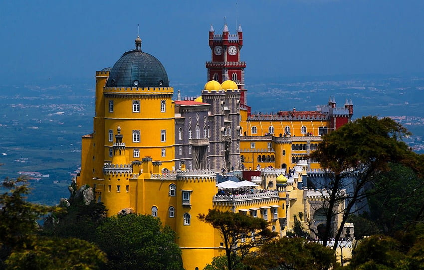 Portugal, The Pena Palace, Sintra for HD wallpaper