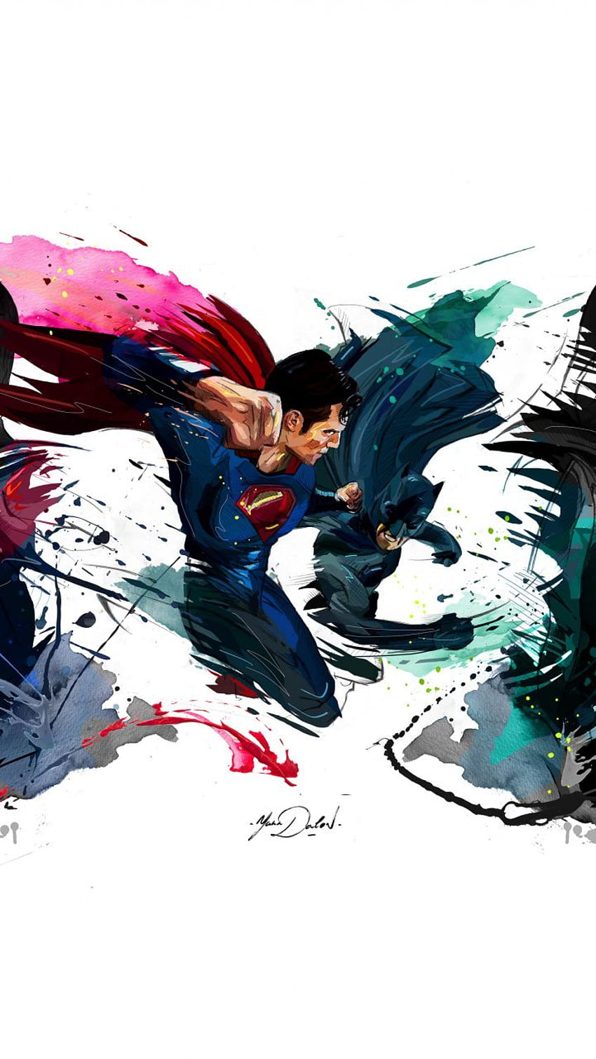 Batman vs superman,, karya seni sketsa,. Karya seni komik DC, Batman vs superman, Batman wallpaper ponsel HD