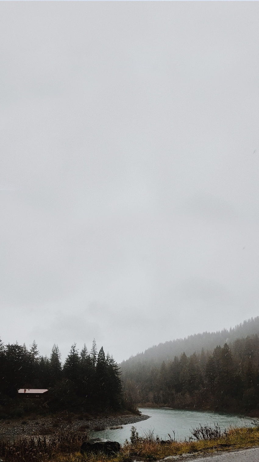 rustykalny ekran blokady kabiny górskiej ekran główny iPhone, Redwood Mountain Tapeta na telefon HD