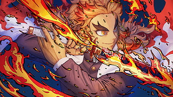Kyojuro Flame Hashira Demon Slayer Wallpaper iPhone Phone 4K #2331f