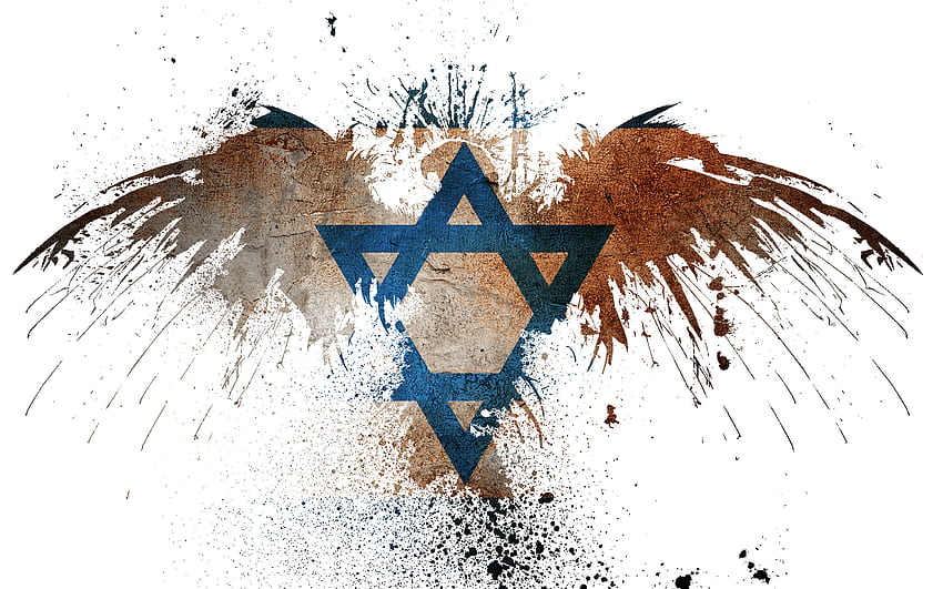 Drapeau israélien, l'aigle et - Fond d'écran HD