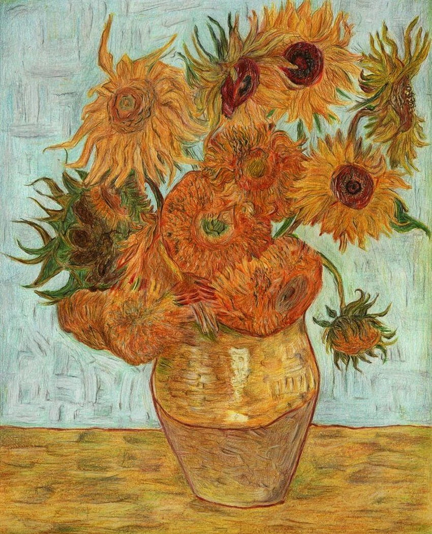 Van Gogh's Sunflowers HD phone wallpaper