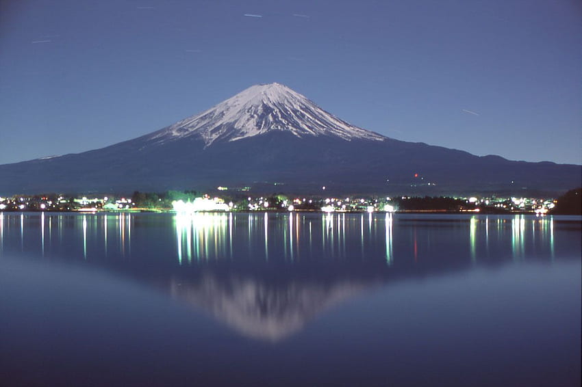 Monte Fuji e fatos - Honshu, Monte Fuji noturno papel de parede HD