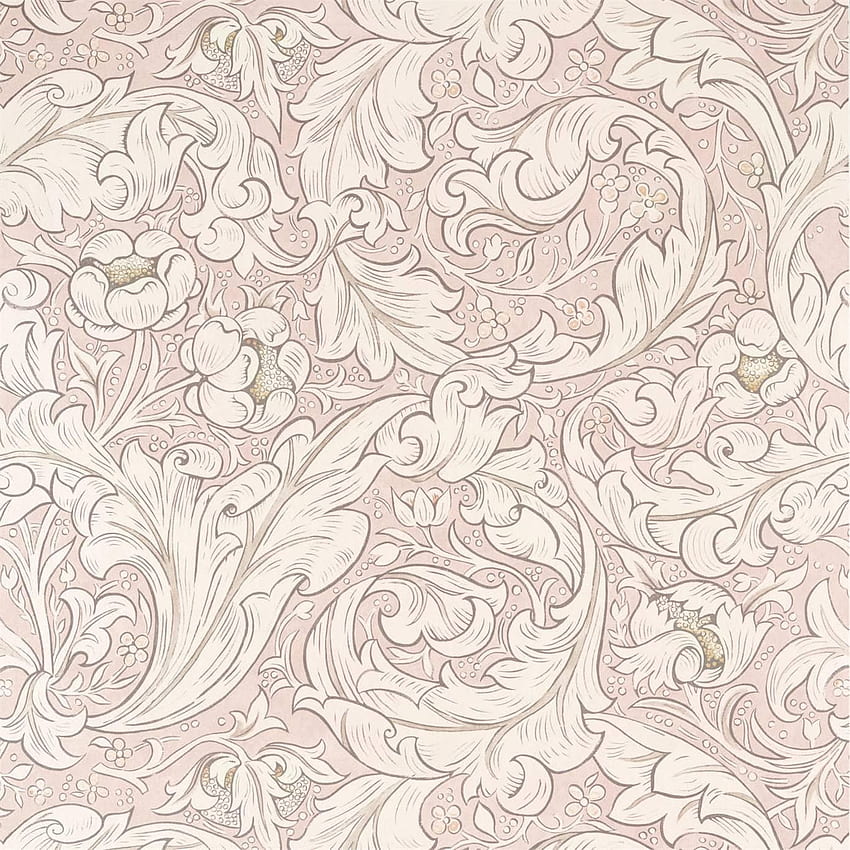 William Morris & Co Pure Bachelors Button 216553, Grey and Pink HD phone wallpaper
