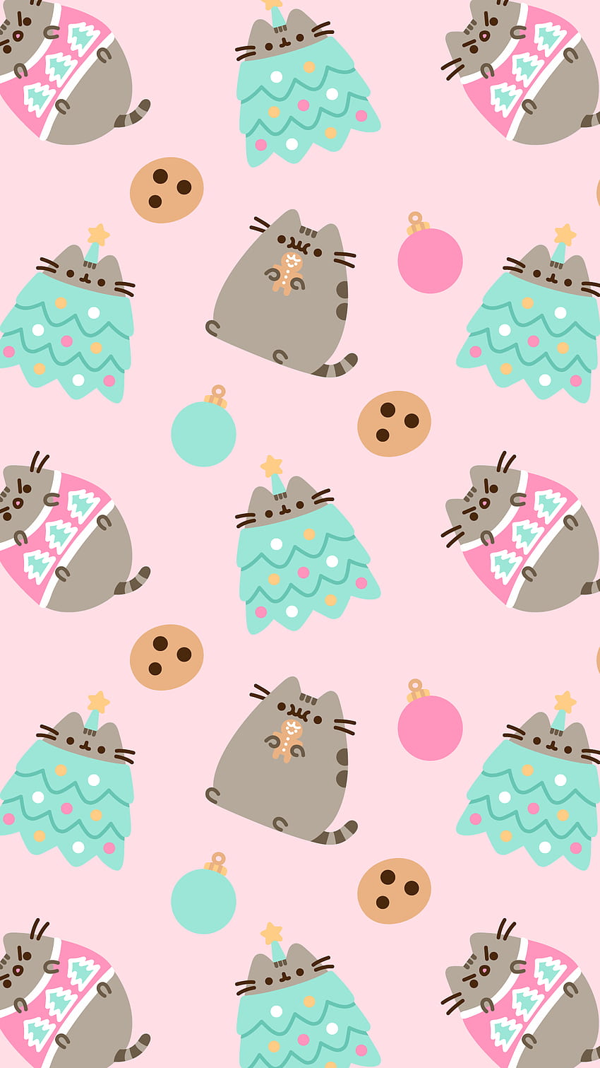 Exclusive Pusheen Android and iPhone® Christmas, Kawaii Winter HD phone wallpaper