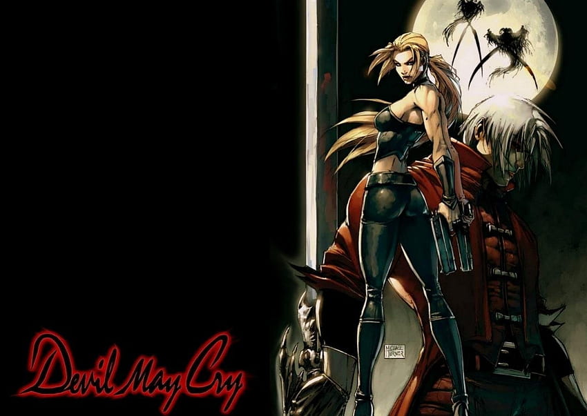 Devil May Cry, game, pedang, senjata, dante, dmc, senjata, anime, video game, trish, duo Wallpaper HD