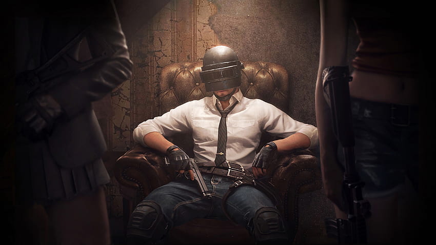PUBG, helmet guy, a king, Android game HD wallpaper