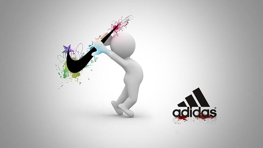 Funny Adidas, Funny Logo HD wallpaper