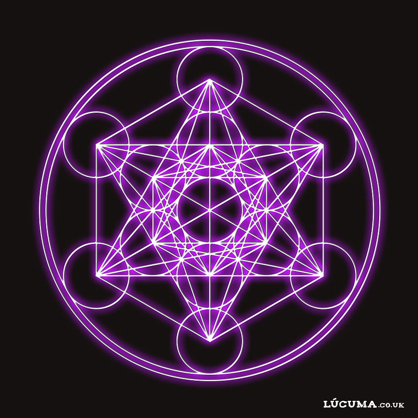 メタトロンキューブ。 神聖な幾何学のシンボル、神聖な幾何学のタトゥー、メタトロンの立方体 HD電話の壁紙