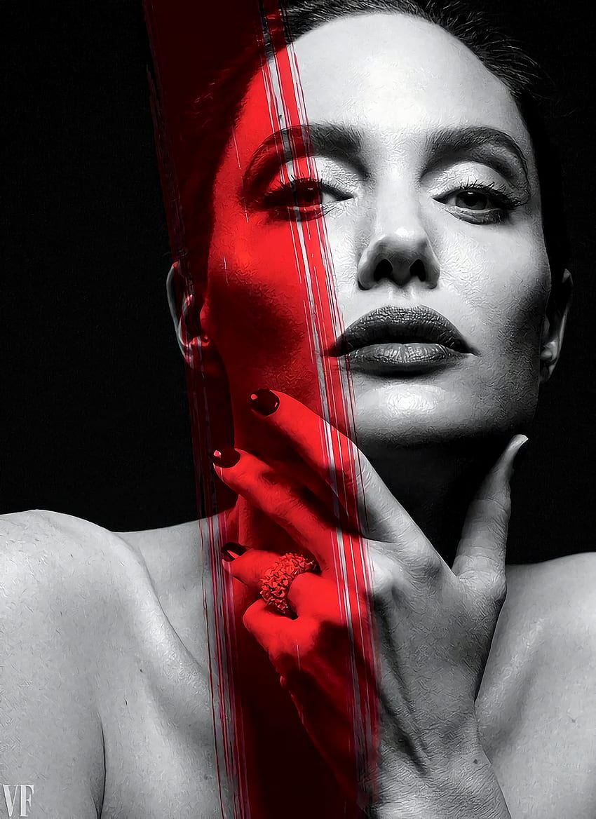 Анджелина Джоли, холивудска актриса HD тапет за телефон