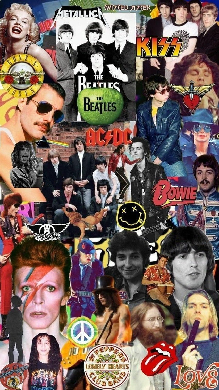 iPhone rock, iPhone müziği, Beatles, Vintage Band HD telefon duvar kağıdı
