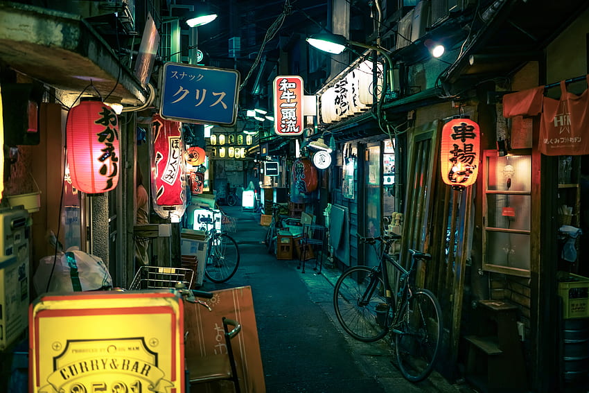 : giappone, shinjuku, vicolo, vicolo, avventura, Tokyo Alley Sfondo HD