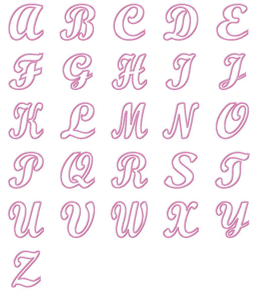 cute bubble letters a z