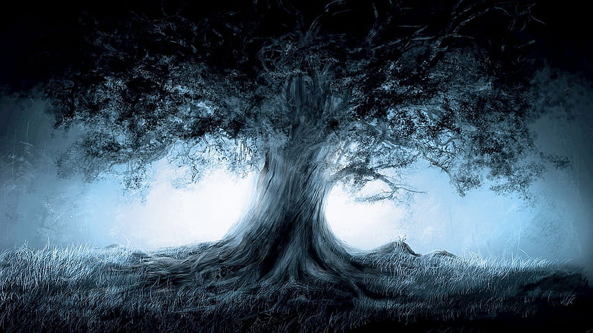 Fantasy Ultra - Dunkler Fantasiebaum. Dunkler Baum, gotisch, dunkle Bäume HD-Hintergrundbild