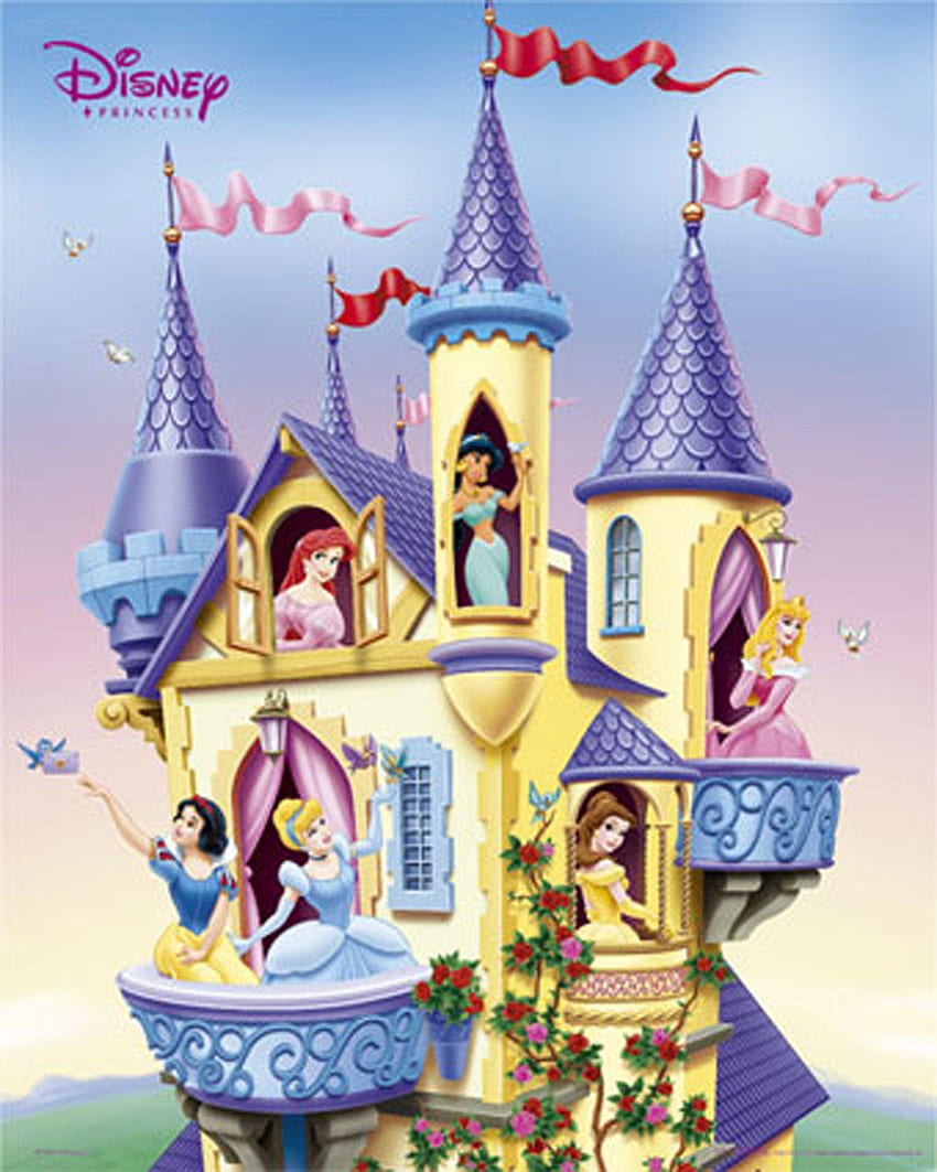 Disney-Schloss, Disney-Schloss-Cartoon HD-Handy-Hintergrundbild
