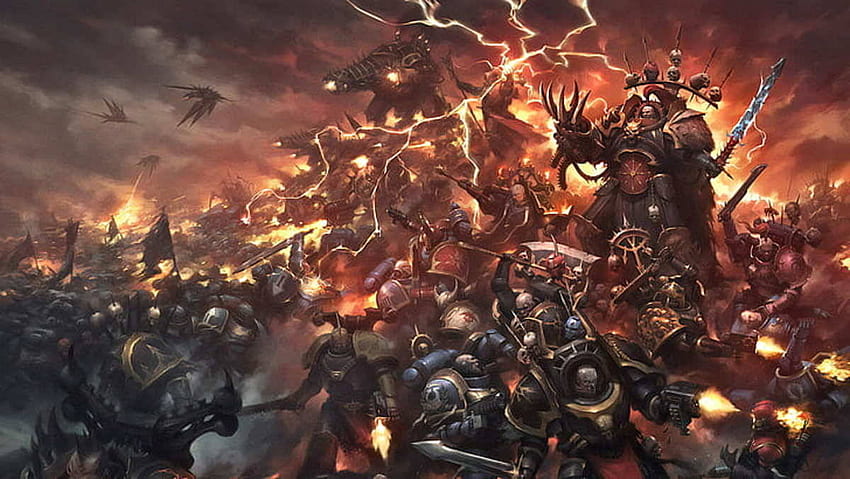 Warhammer 40000 9. puan değişikliği : Chaos Marines eklendi. Sigmar Savaşı: Warhammer 40000 + Age of Sigmar Söylentiler ve Haberler, Warhammer 40K Kaos HD duvar kağıdı