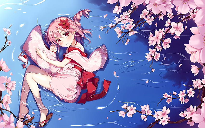 Cherry blossom yaguo, original Girls Anime HD wallpaper