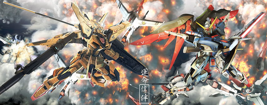 Çift Monitör Gundam ANDREA GONZ HD duvar kağıdı