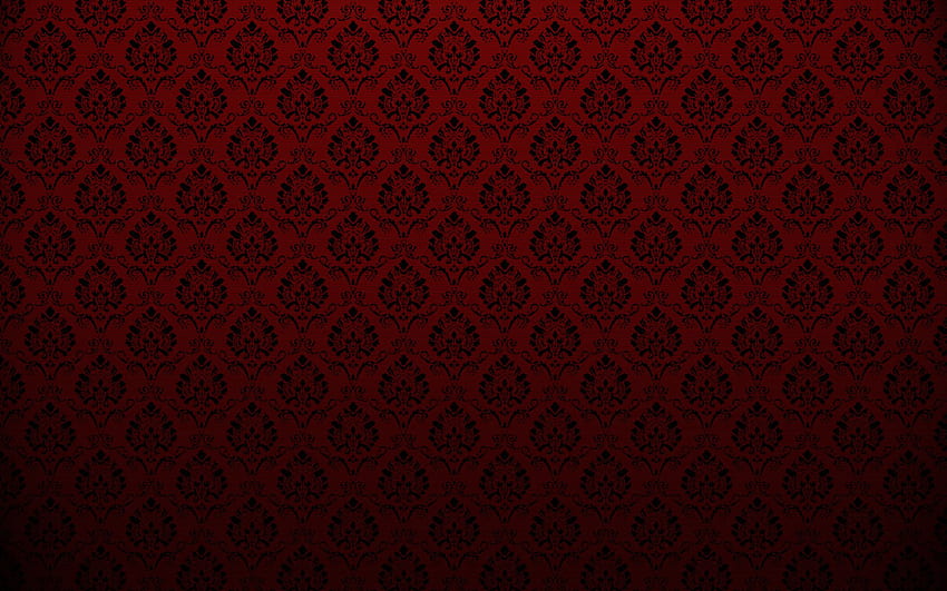 Fancy Black, Red Paisley HD wallpaper