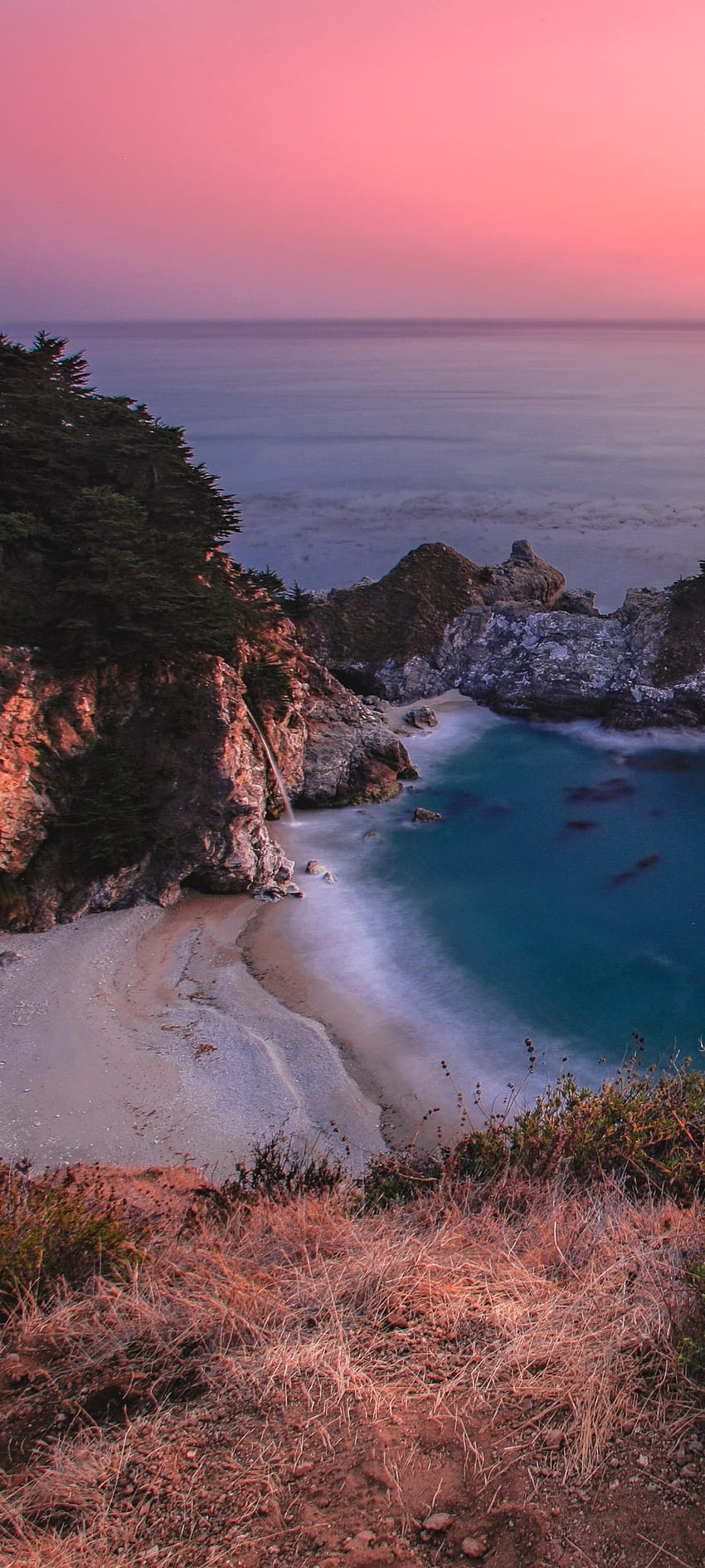 Küste, Landschaft, Strand, Horizont, Sonnenuntergang, Goldene Stunde, Natur, 1080x2400 Natur HD-Handy-Hintergrundbild