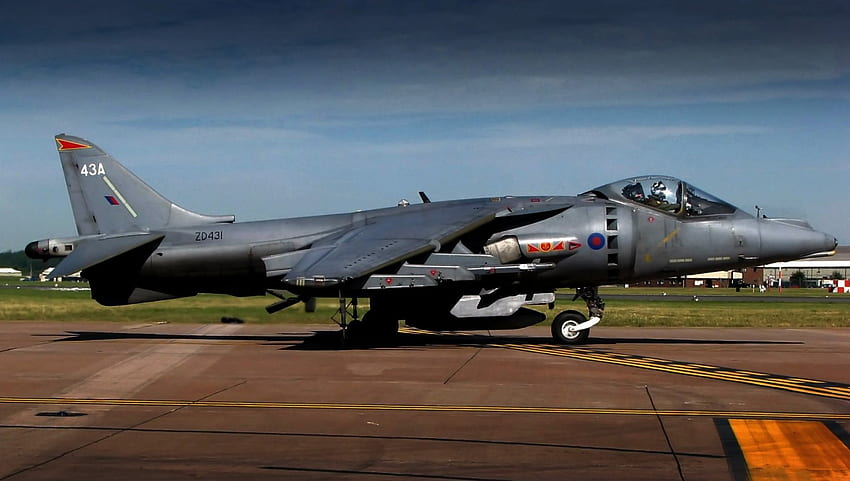 Harrier GR7A, реактивен самолет, носител, крило, разузнавач, изтребител HD тапет